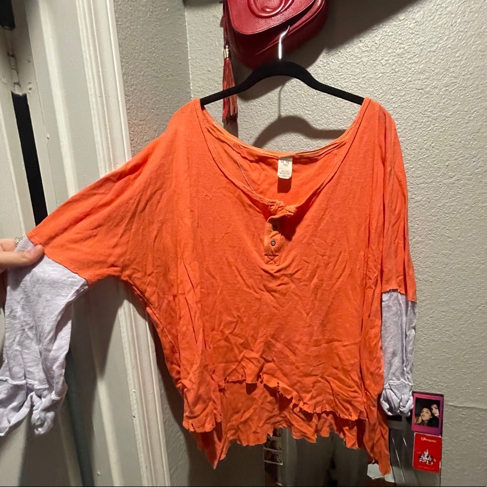 Free People flowy sweater top long sleeve shirt